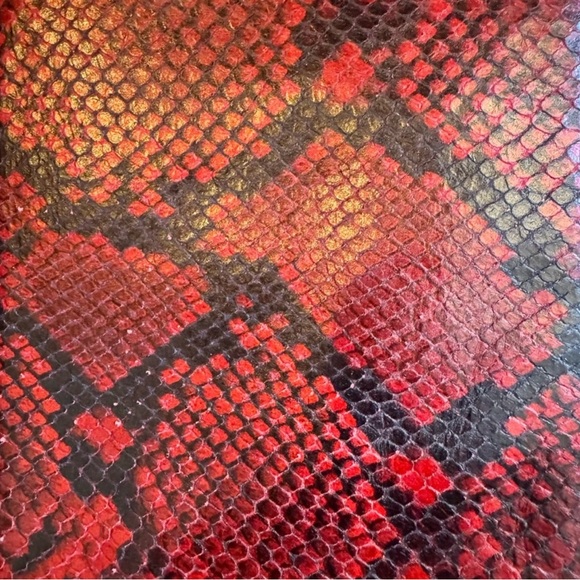 Michael Kors Red Python Embossed Wristlet - Picture 5 of 8